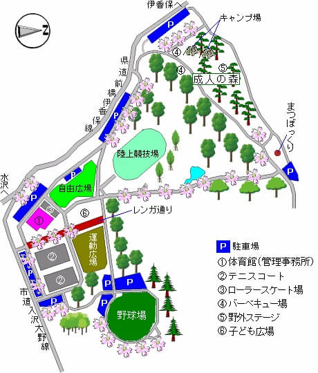 渋川市総合公園 キャンプ 観光 アクセス