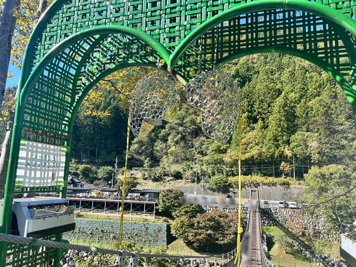 万葉大吊橋 群馬県多野郡神流町黒田742-1-1 道の駅万葉の里 アクセス 行き方 駐車場 トイレ